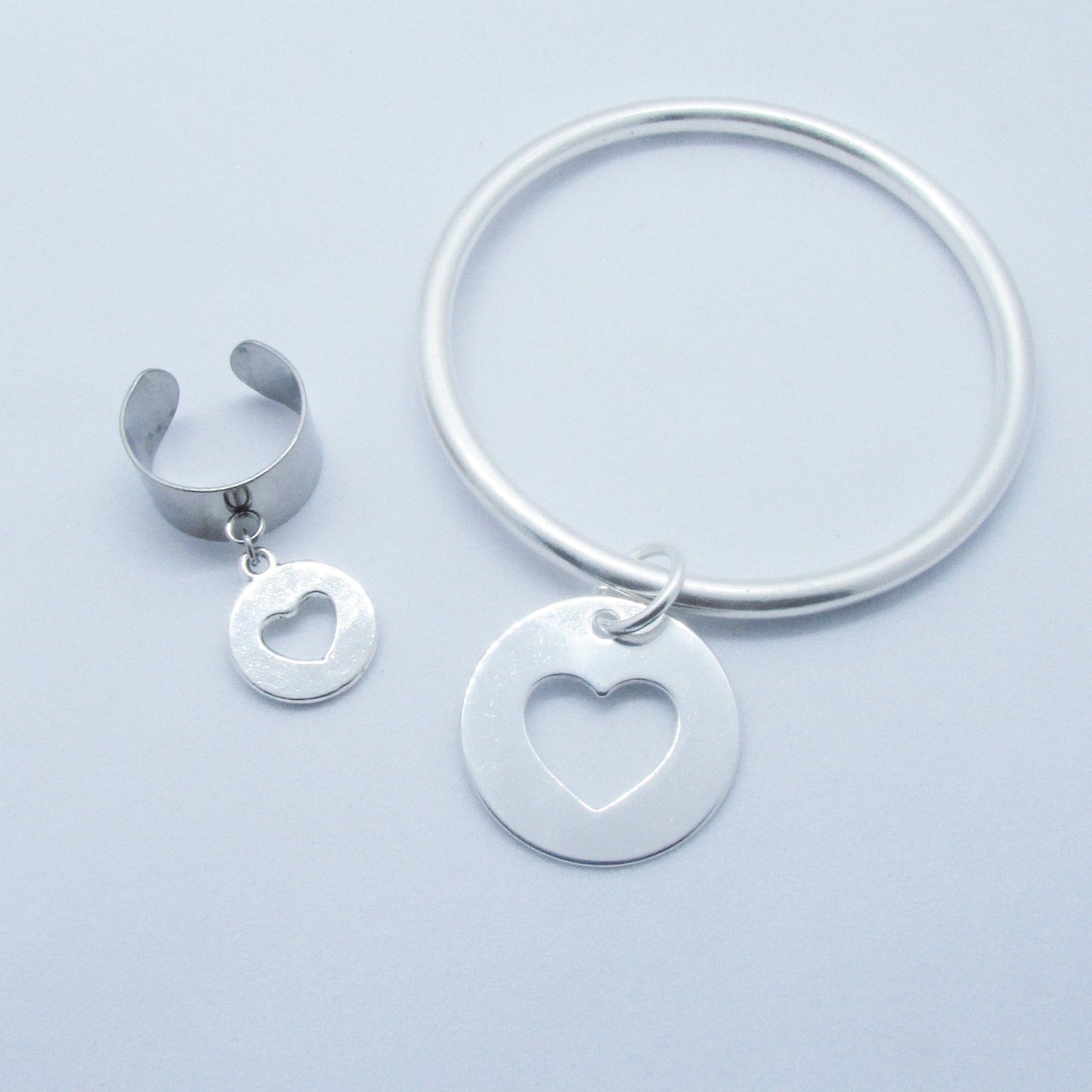Bracelet Duo bague + jonc coeur - Historia Jewelry