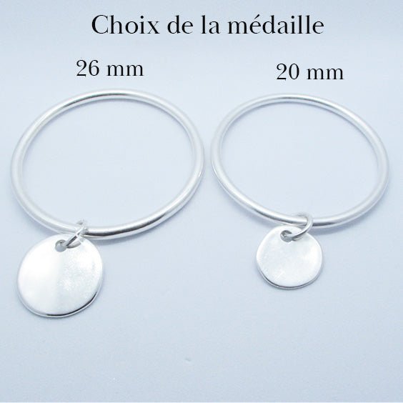 Bracelet Duo jonc + bague breloque - Historia Jewelry