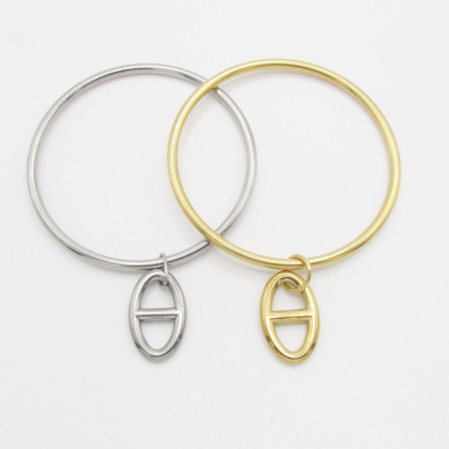 Bracelet Jonc breloque en acier inoxydable - Historia Jewelry