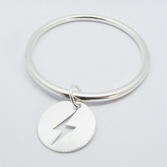 Jonc Jonc médaille éclair - Historia Jewelry