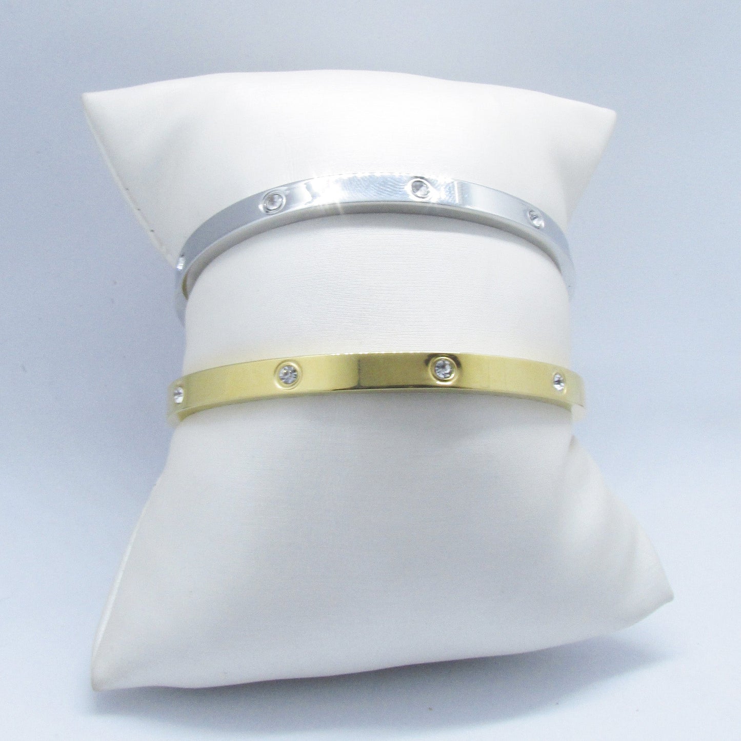 Bracelet Jonc strass en acier inoxydable - Historia Jewelry