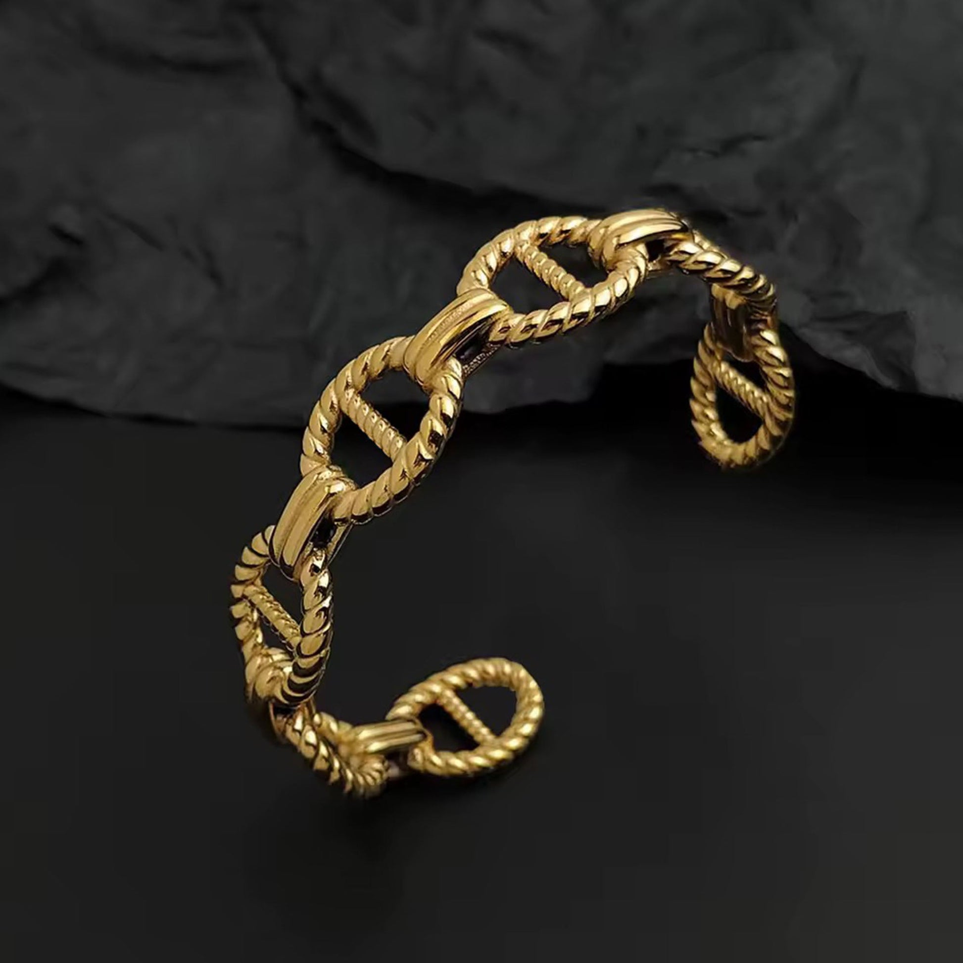 Bracelet Jonc ouvert Maille Marine - Historia Jewelry