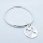 Bracelet Jonc médaille X - Historia Jewelry